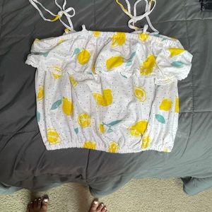 Lemon crop top